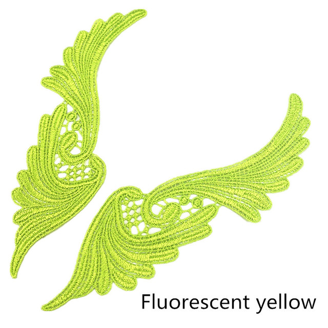 5pairs  white gold Fluorescent polyester DIY lace applique textile accessories, clothing and dress fabric width 65 mm   JA24