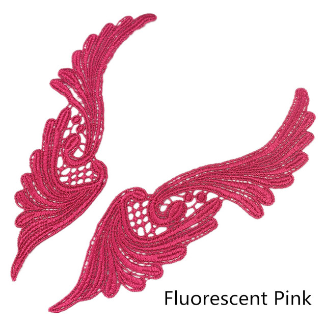 5pairs  white gold Fluorescent polyester DIY lace applique textile accessories, clothing and dress fabric width 65 mm   JA24
