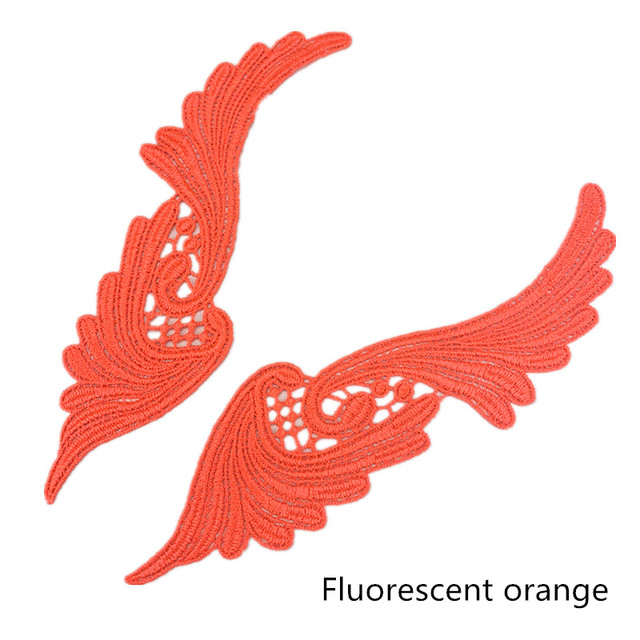 5pairs  white gold Fluorescent polyester DIY lace applique textile accessories, clothing and dress fabric width 65 mm   JA24