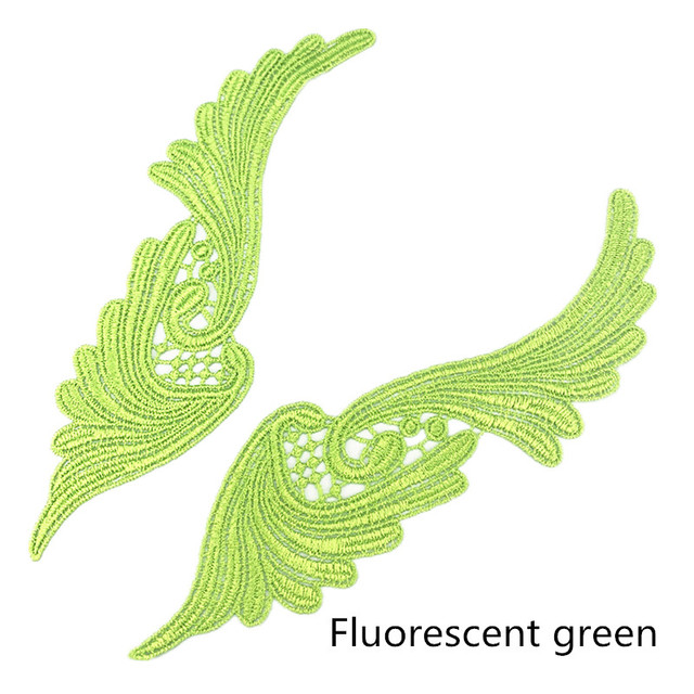 5pairs  white gold Fluorescent polyester DIY lace applique textile accessories, clothing and dress fabric width 65 mm   JA24