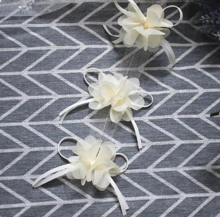 2 yards New butterfly ribbon 6cm chiffon 3D flowers clothing wedding dress headdress DIY accessories XF16