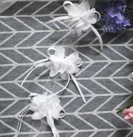 2 yards New butterfly ribbon 6cm chiffon 3D flowers clothing wedding dress headdress DIY accessories XF16