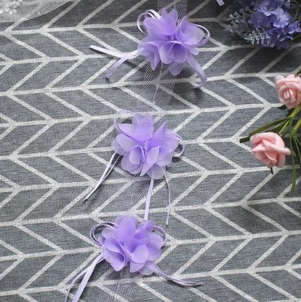 2 yards New butterfly ribbon 6cm chiffon 3D flowers clothing wedding dress headdress DIY accessories XF16