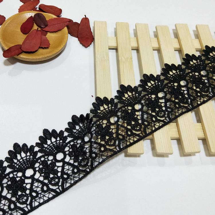 fashion venise silver gold Crown gear water soluble embroidery hollow lace fabric lace necklace hair accessories lace trim JB19