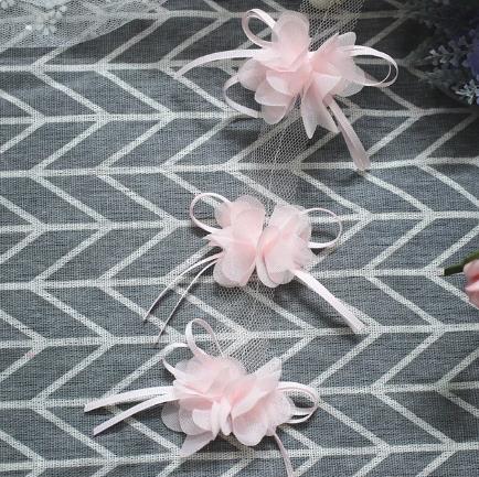 2 yards New butterfly ribbon 6cm chiffon 3D flowers clothing wedding dress headdress DIY accessories XF16