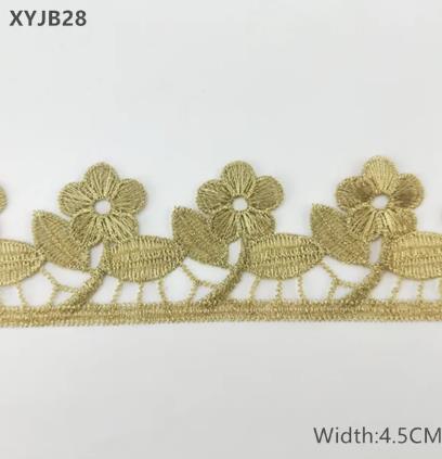 2y gold lace DIY lolita garment accessories sewing lace trim width 1.2-12CM the queen dress wedding lace material  XYJB01 -XYJB36
