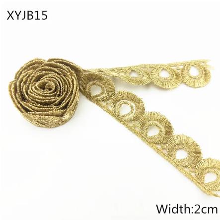 2y gold lace DIY lolita garment accessories sewing lace trim width 1.2-12CM the queen dress wedding lace material  XYJB01 -XYJB36