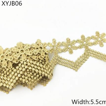2y gold lace DIY lolita garment accessories sewing lace trim width 1.2-12CM the queen dress wedding lace material  XYJB01 -XYJB36