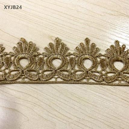 2y gold lace DIY lolita garment accessories sewing lace trim width 1.2-12CM the queen dress wedding lace material  XYJB01 -XYJB36
