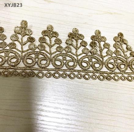 2y gold lace DIY lolita garment accessories sewing lace trim width 1.2-12CM the queen dress wedding lace material  XYJB01 -XYJB36