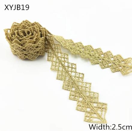 2y gold lace DIY lolita garment accessories sewing lace trim width 1.2-12CM the queen dress wedding lace material  XYJB01 -XYJB36