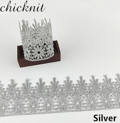 wide70mm  new fashion gold silver embroidery crown lace garment accessories JB69