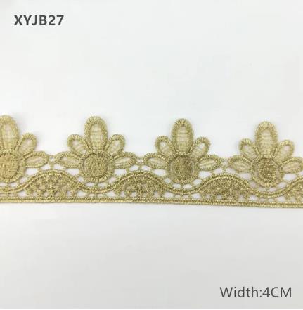 2y gold lace DIY lolita garment accessories sewing lace trim width 1.2-12CM the queen dress wedding lace material  XYJB01 -XYJB36