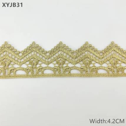 2y gold lace DIY lolita garment accessories sewing lace trim width 1.2-12CM the queen dress wedding lace material  XYJB01 -XYJB36