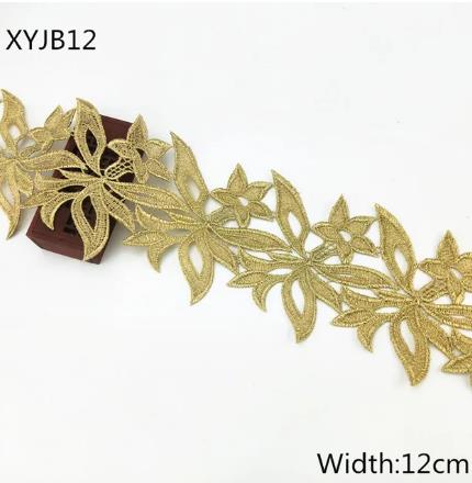 2y gold lace DIY lolita garment accessories sewing lace trim width 1.2-12CM the queen dress wedding lace material  XYJB01 -XYJB36