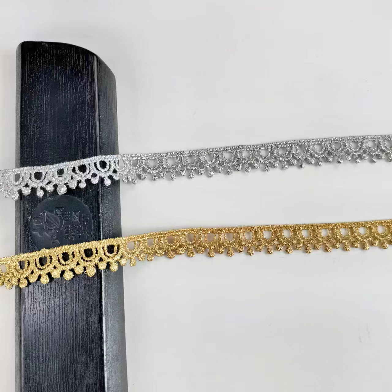 5 yards Width 13mm gold and silver Lace Fabric,DIY Garment Accessories,Sewing Edge Trim Wedding Lace,Lace Material   LP-JB05