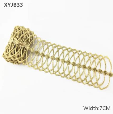 2y gold lace DIY lolita garment accessories sewing lace trim width 1.2-12CM the queen dress wedding lace material  XYJB01 -XYJB36