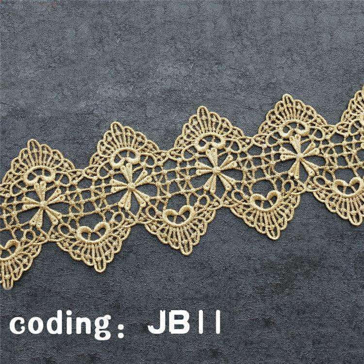 DIY Venice gold Lace trim Garment Accessories Sewing Edge Trim Wedding Lace fabric  Width 108mm   JB11