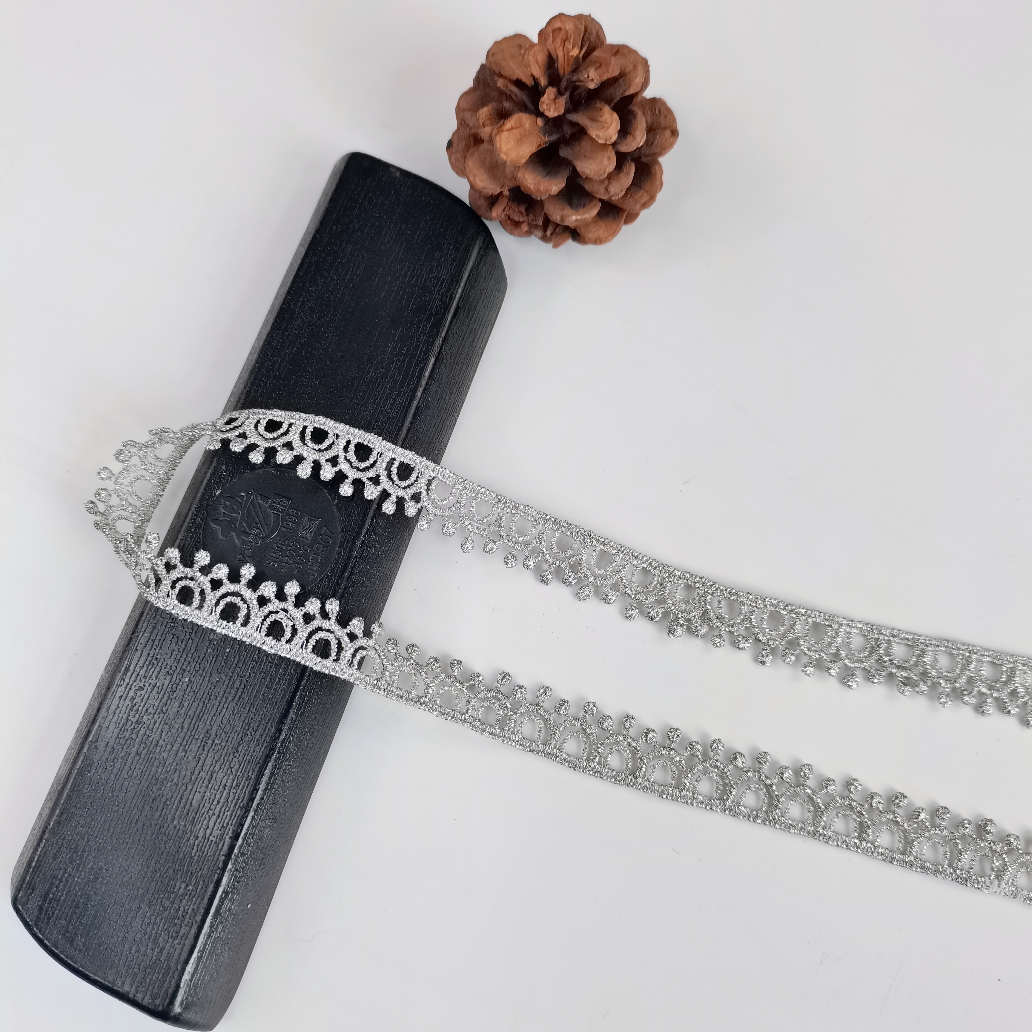 5 yards Width 13mm gold and silver Lace Fabric,DIY Garment Accessories,Sewing Edge Trim Wedding Lace,Lace Material   LP-JB05