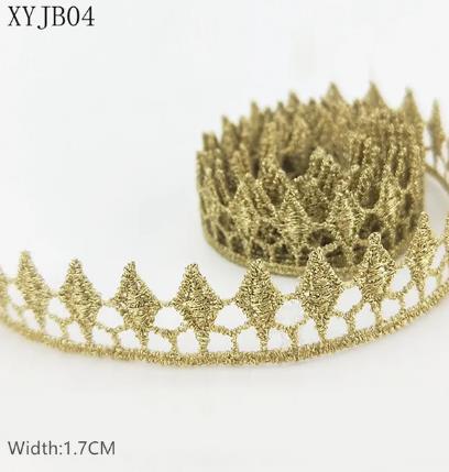 2y gold lace DIY lolita garment accessories sewing lace trim width 1.2-12CM the queen dress wedding lace material  XYJB01 -XYJB36
