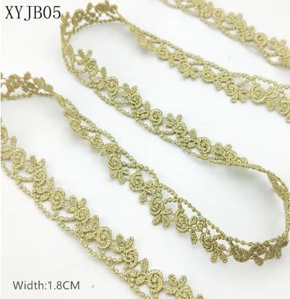 2y gold lace DIY lolita garment accessories sewing lace trim width 1.2-12CM the queen dress wedding lace material  XYJB01 -XYJB36