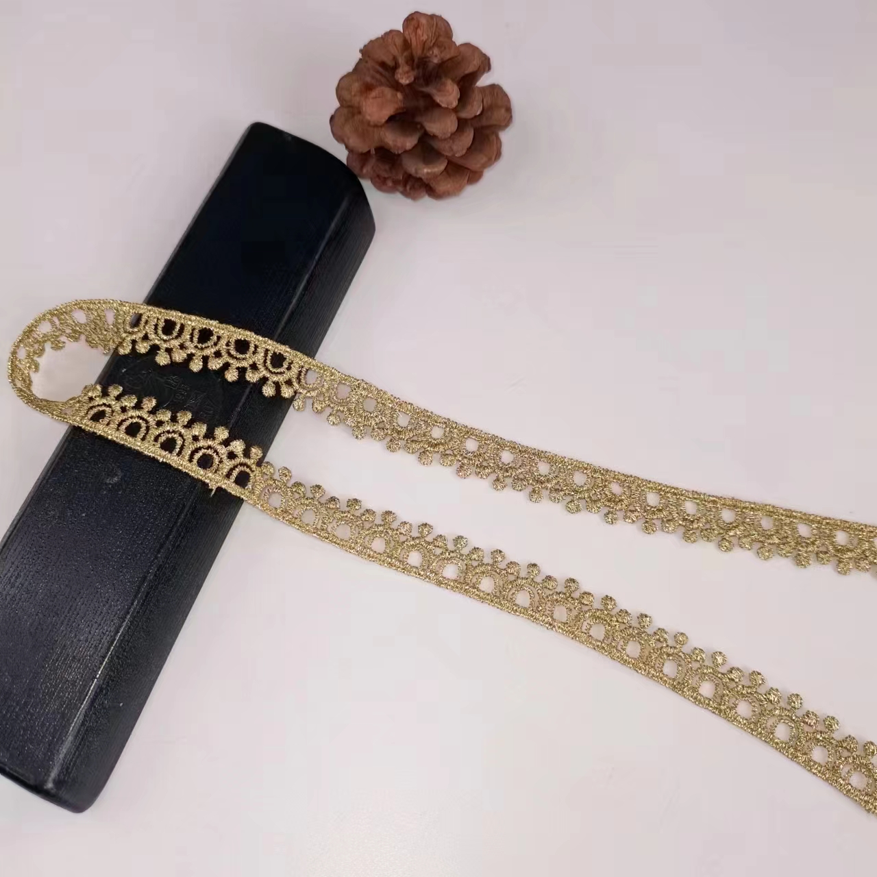 5 yards Width 13mm gold and silver Lace Fabric,DIY Garment Accessories,Sewing Edge Trim Wedding Lace,Lace Material   LP-JB05