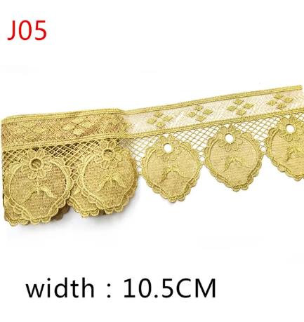 Fashion sun flower leaf Gold lace trim Embroidered for clothes Accessories sewing craft J01-06