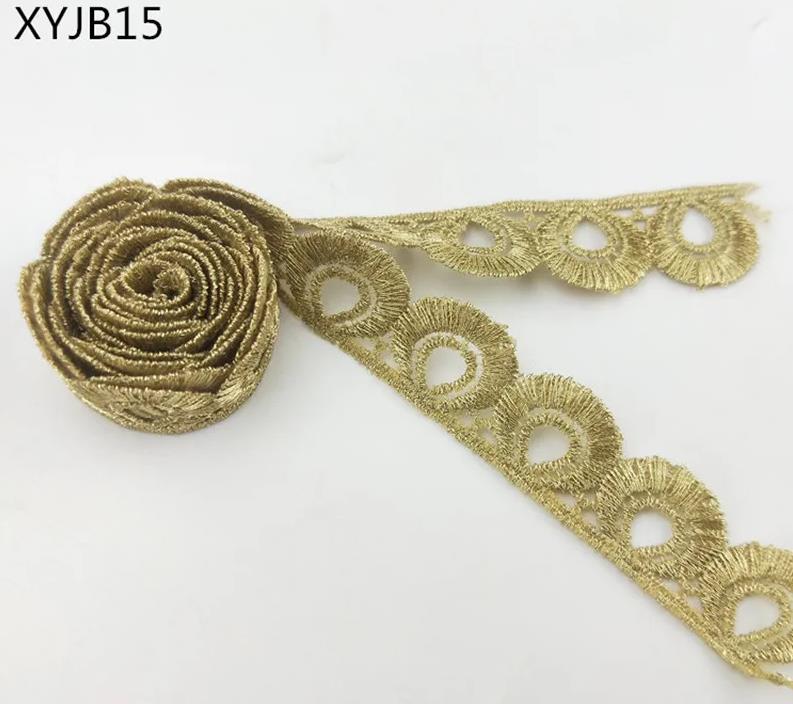 2 yard width gold lace DIY lolita garment accessories sewing edge trim wedding lace lace material the queen dress XYJB14-17