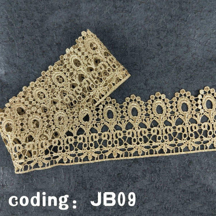 bridal venise gold lace trim DIY Garment Accessories 76mm Wedding Lace Material JB09