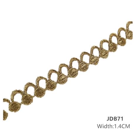 zsbszc hot 2yards Width 0.6-1.8CM sewn gold lace trim braid lace DIY garment accessories macrame embroidery lace JDB69-78