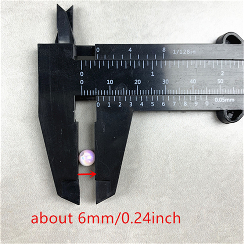 100pcs 6mm8mm10mm Colorful Phantom Gradient Pearl AB Bubble Beads DIY Straight Hole Loose Bead Jewelry Accessories Material ZZ01