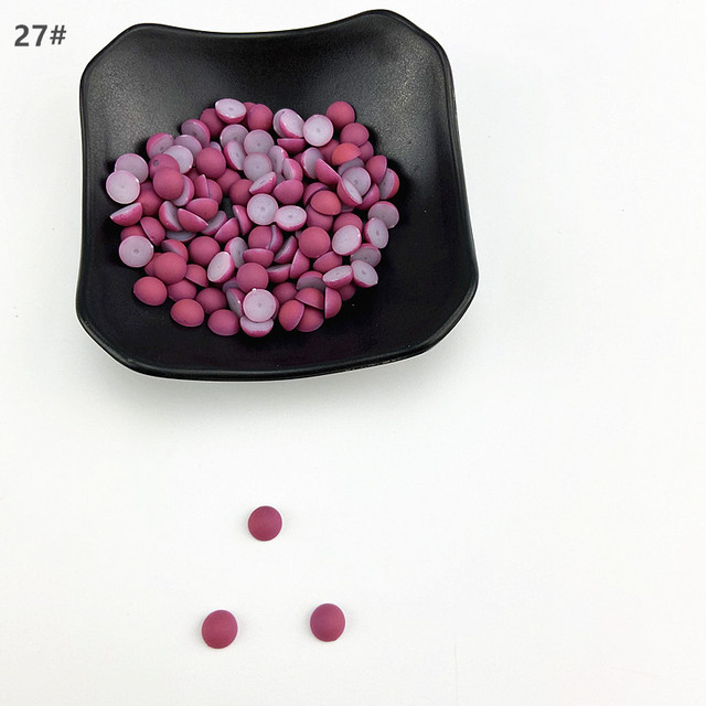 200pcs 8mm Flatback Half Round Plastic ABS matte Pearl Craft Beads For DIY Jewelry Craft Scrapbook Hair Clothes and shoes accessories ZZ080