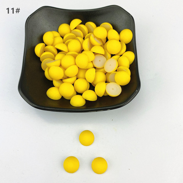 500pcs 12mm Flatback Half Round Plastic ABS matte Pearl Craft Beads For DIY Jewelry Scrapbook Hair Clothes accessories ZZ080