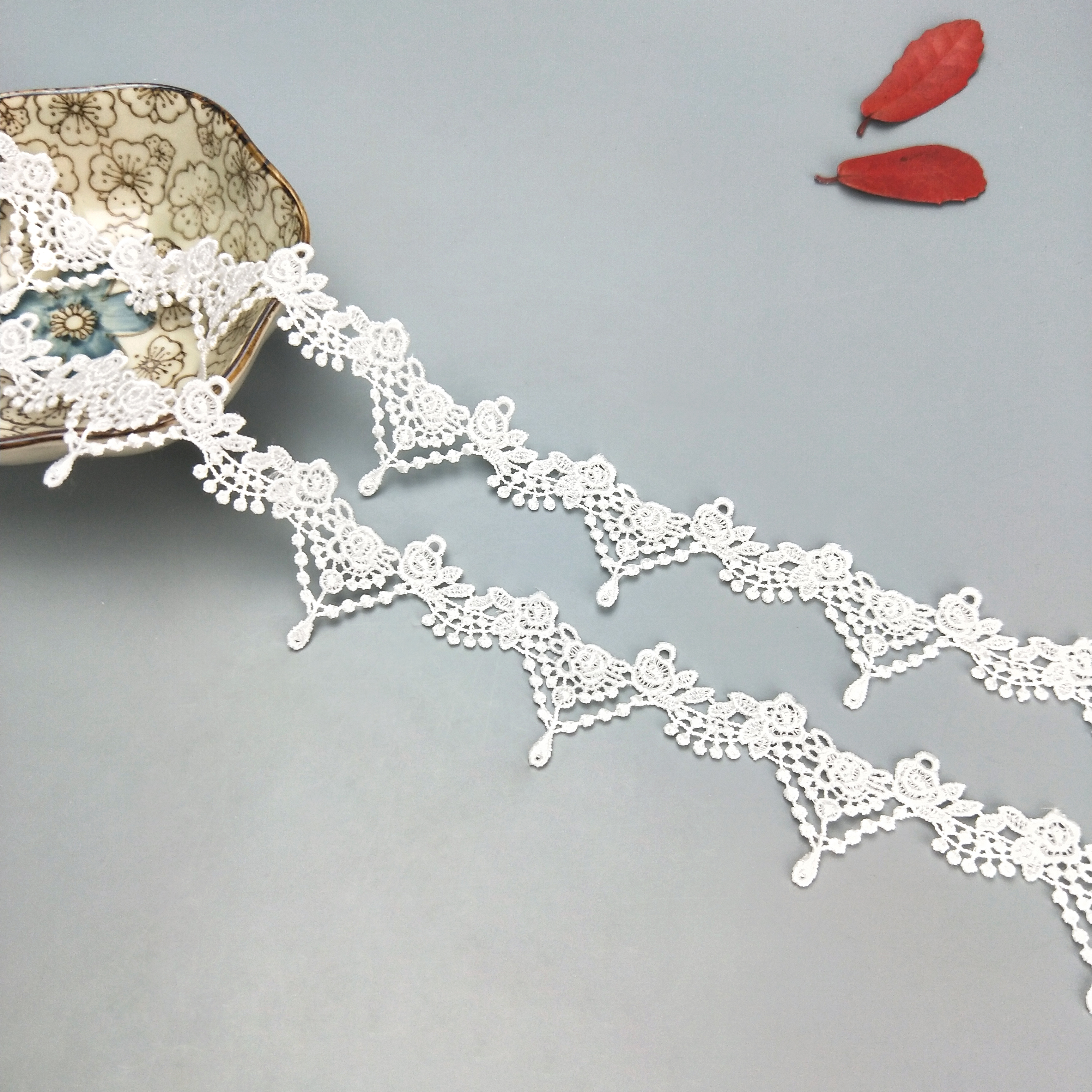 zsbszc 2 yards Width 3.5CM sewn white lace trim lolita lace DIY tassel garment accessories macrame embroidery lace JDB50