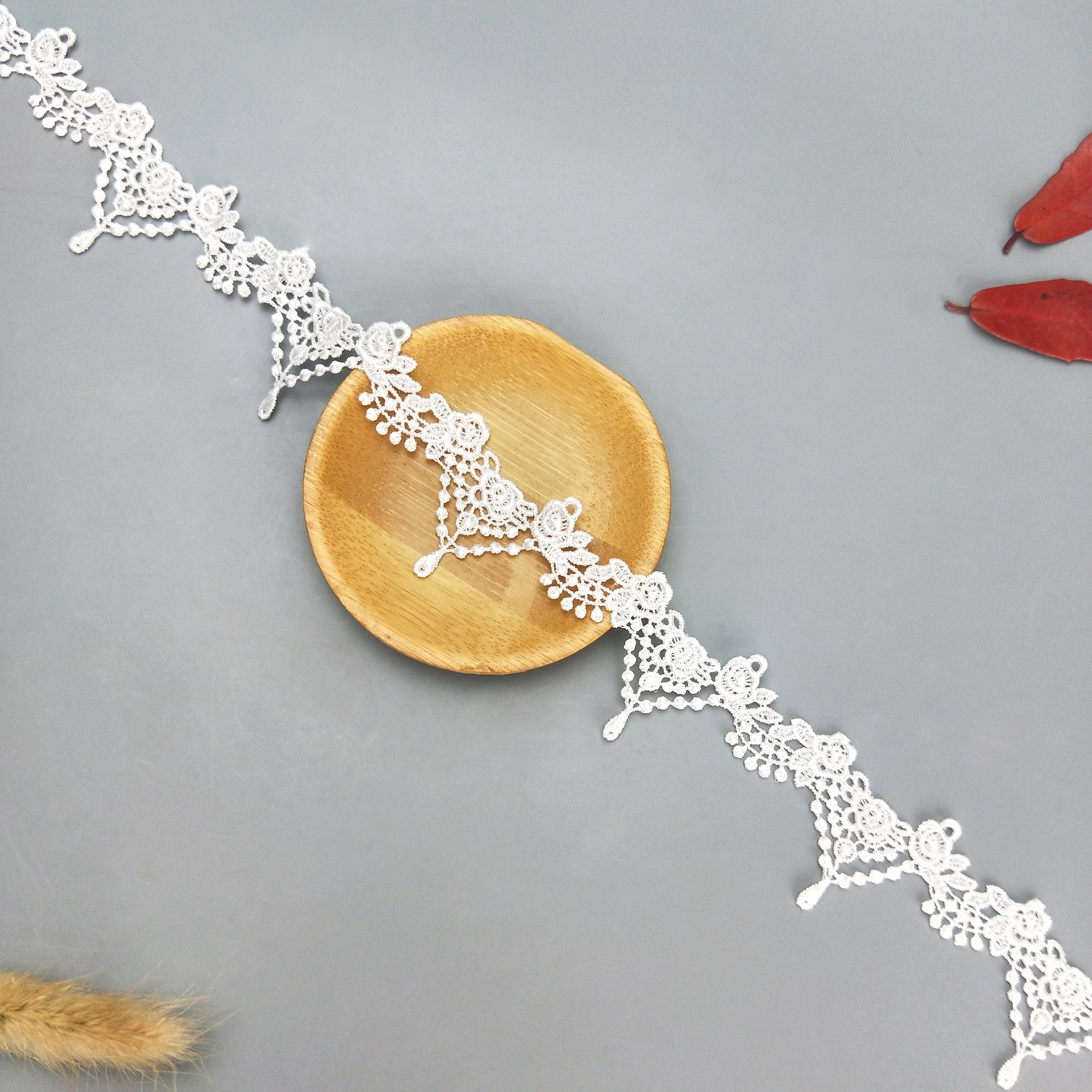 zsbszc 2 yards Width 3.5CM sewn white lace trim lolita lace DIY tassel garment accessories macrame embroidery lace JDB50