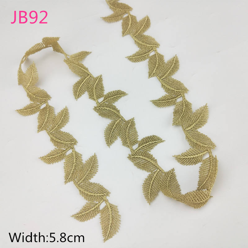 1 yard fashion new style gold lace crown accessories embellishment water soluble embroidery decoration lace sewing craft JB92