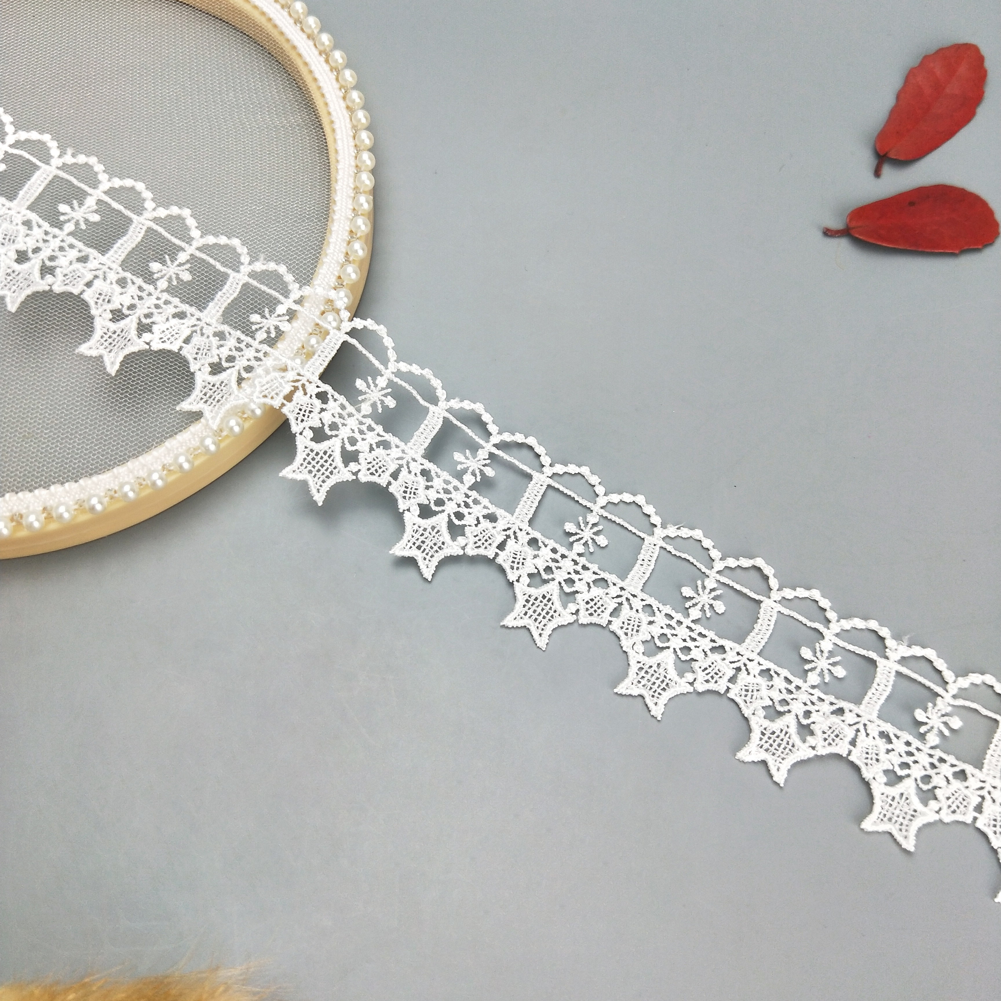 zsbszc 2 yards Width 4CM sewn white lace trim lolita lace DIY tassel garment accessories macrame embroidery lace JDB49