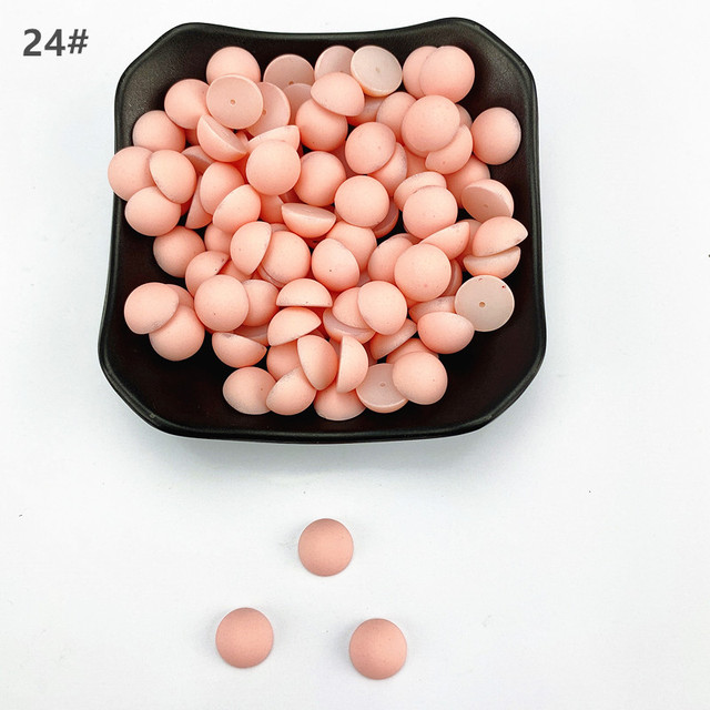 200pcs 8mm Flatback Half Round Plastic ABS matte Pearl Craft Beads For DIY Jewelry Craft Scrapbook Hair Clothes and shoes accessories ZZ080