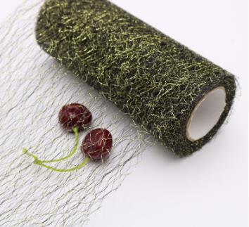 15cm 10 yards gold and silver random mesh yarn roll  Tulle Christmas  DIY hair accessories  tulle mesh   HX003