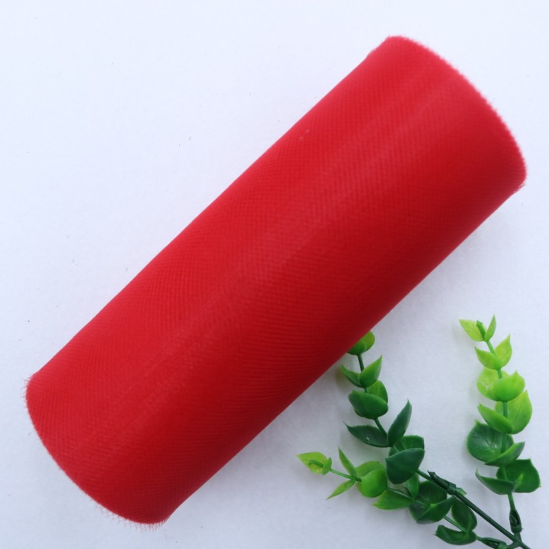 25 Yards 15cm    Factory Direct  100% Polyester Tulle Roll Decoration Wedding Dress Fabric Medium Soft Tulle   HX002