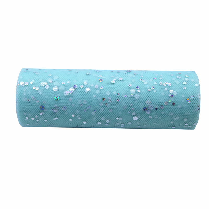 Glitter Sequin Tulle Roll 15cm Roll Fabric Spool Tutu Gift Wrap Baby Shower Wedding Decoration DIY Birthday Party Supplies  HX005
