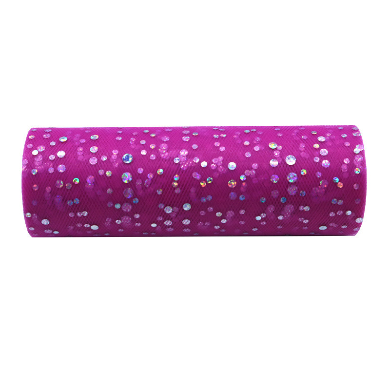 Glitter Sequin Tulle Roll 15cm Roll Fabric Spool Tutu Gift Wrap Baby Shower Wedding Decoration DIY Birthday Party Supplies  HX005