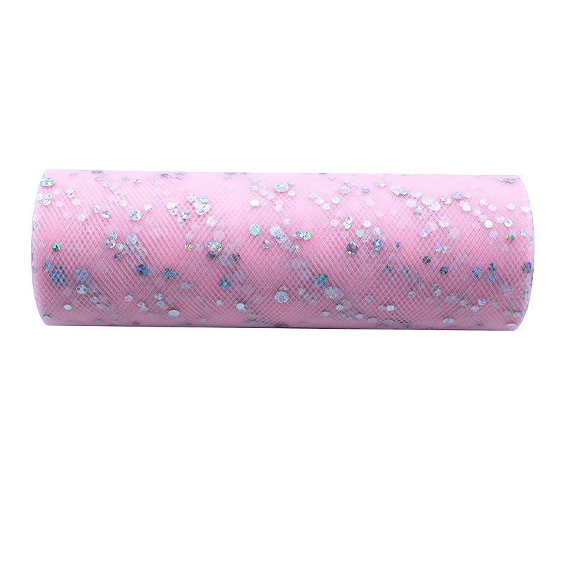 Glitter Sequin Tulle Roll 15cm Roll Fabric Spool Tutu Gift Wrap Baby Shower Wedding Decoration DIY Birthday Party Supplies  HX005