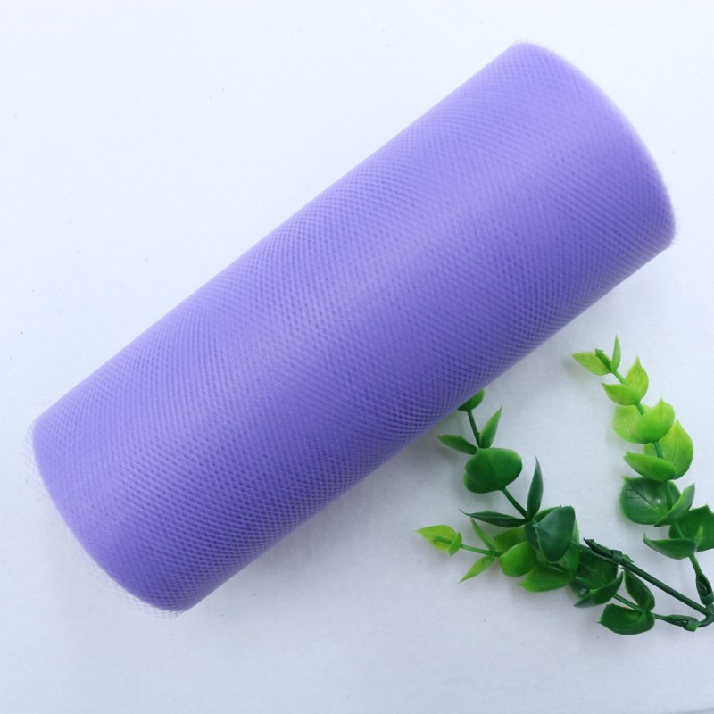 25 Yards 15cm    Factory Direct  100% Polyester Tulle Roll Decoration Wedding Dress Fabric Medium Soft Tulle   HX002