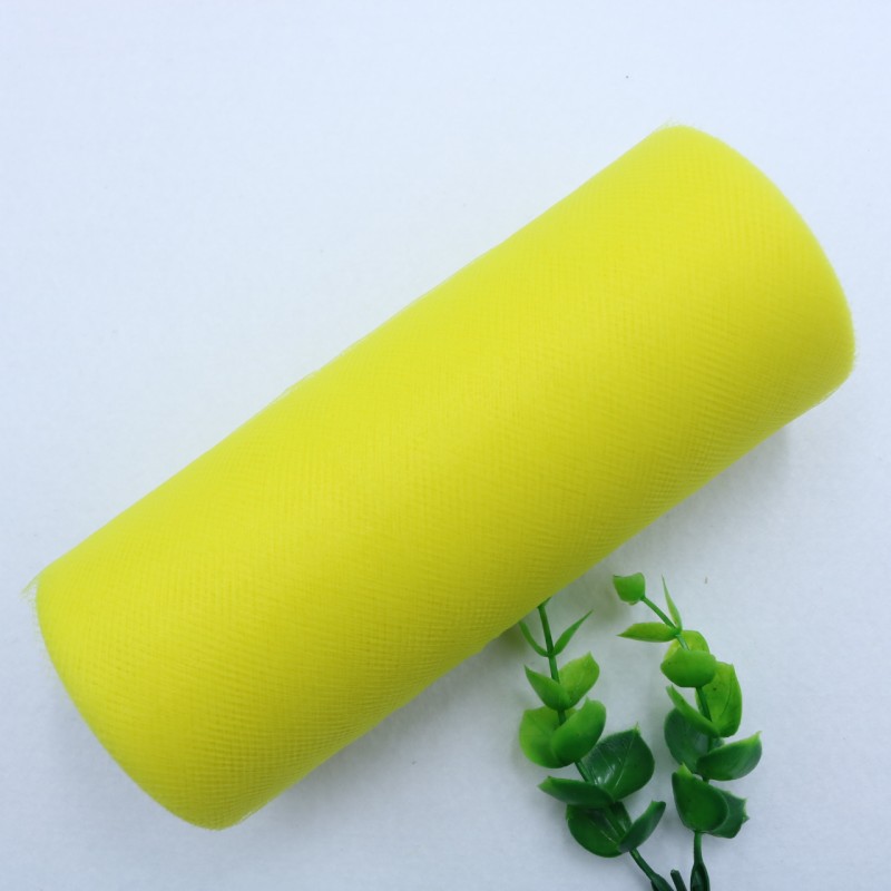 25 Yards 15cm    Factory Direct  100% Polyester Tulle Roll Decoration Wedding Dress Fabric Medium Soft Tulle   HX002
