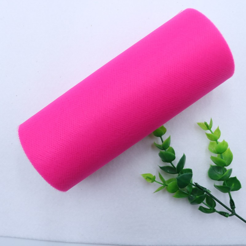 25 Yards 15cm    Factory Direct  100% Polyester Tulle Roll Decoration Wedding Dress Fabric Medium Soft Tulle   HX002