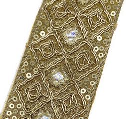 Laces Trims Braid Sequin Embroidery Ribbon Fabric DIY Exotic Decoration Wedding Clothes bar code, retro ethnic Han clothing shoes and skirt lace lace ZB008