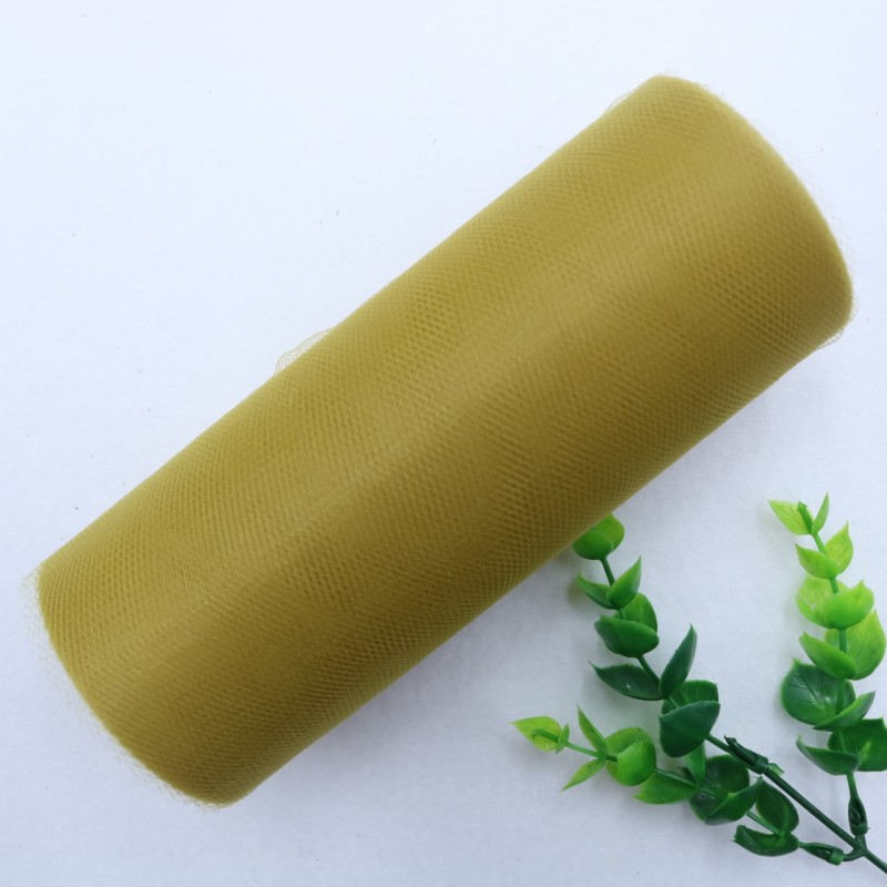 25 Yards 15cm    Factory Direct  100% Polyester Tulle Roll Decoration Wedding Dress Fabric Medium Soft Tulle   HX002