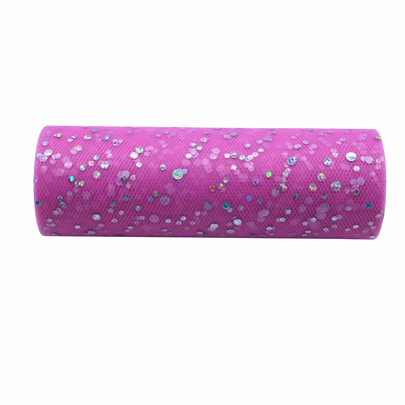 Glitter Sequin Tulle Roll 15cm Roll Fabric Spool Tutu Gift Wrap Baby Shower Wedding Decoration DIY Birthday Party Supplies  HX005