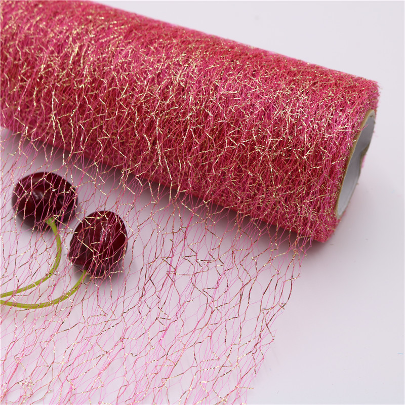 15cm 10 yards gold and silver random mesh yarn roll  Tulle Christmas  DIY hair accessories  tulle mesh   HX003